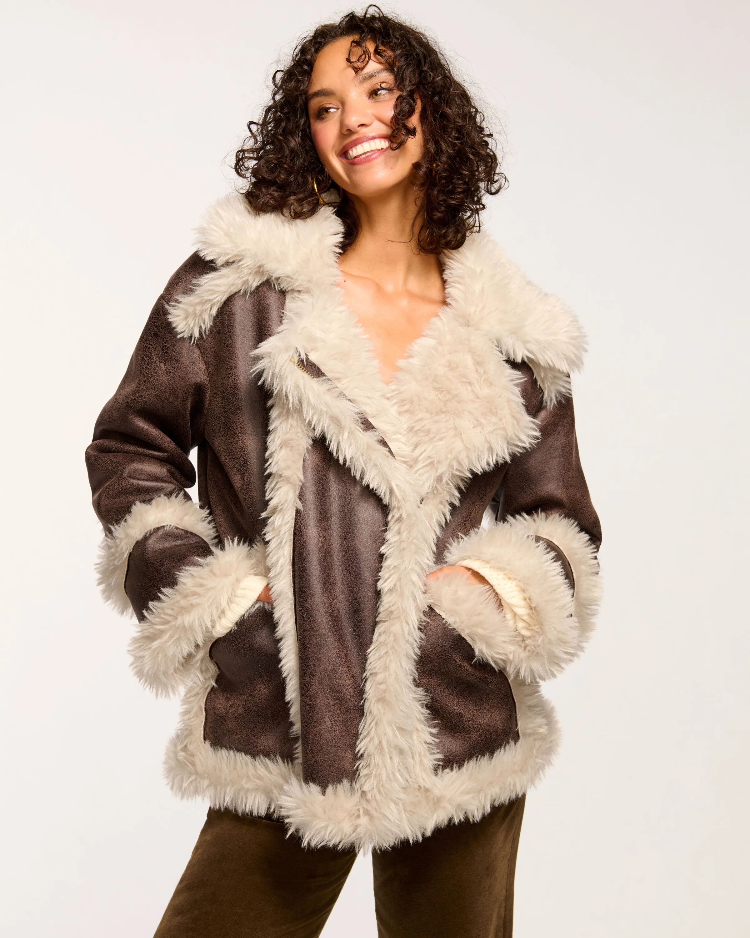 Hal Faux Shearling Coat