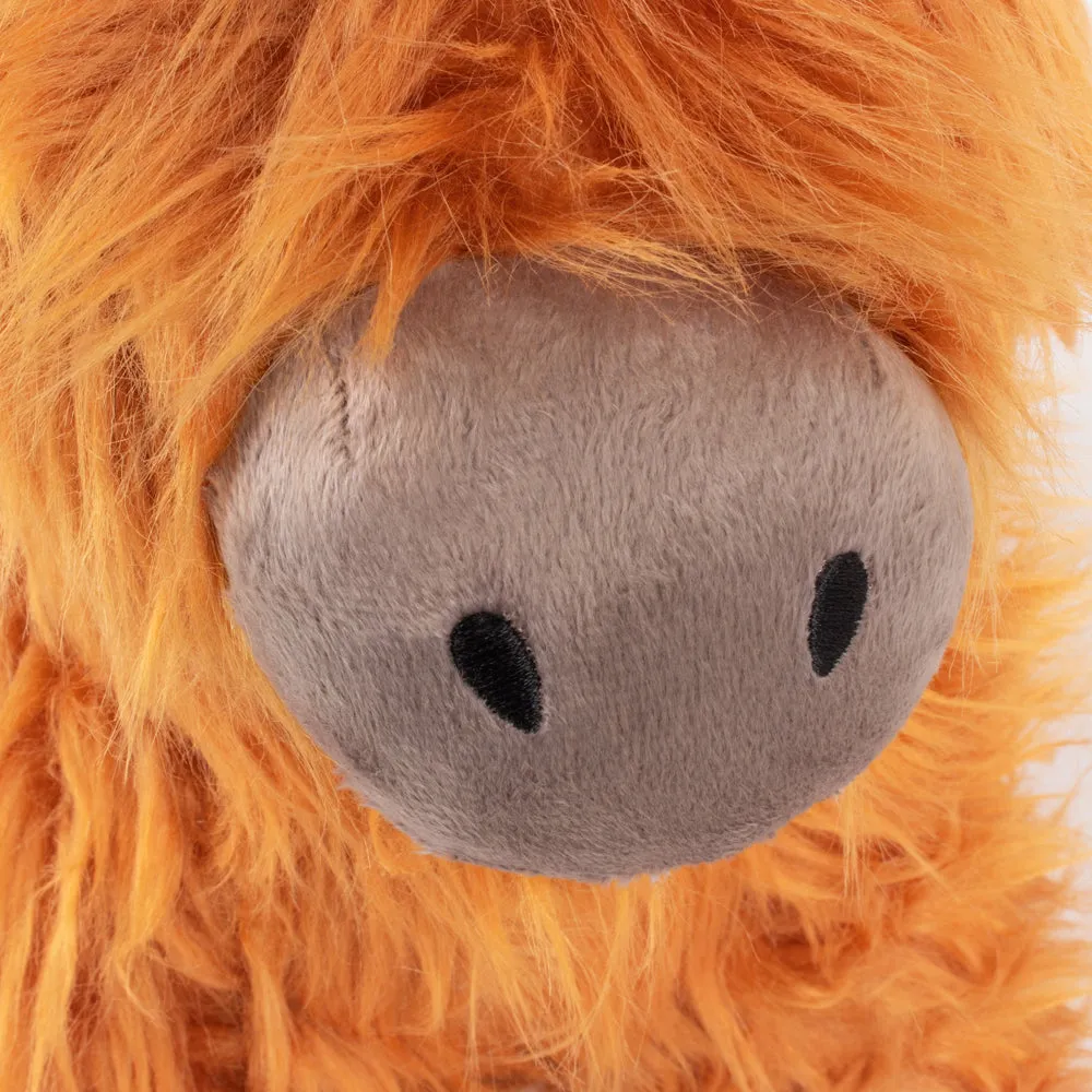 Highland Cow Shaggy Door Stop Orange