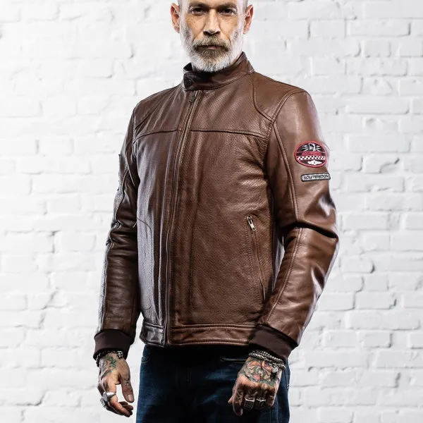 Holyfreedom Due Brown Leather Jacket