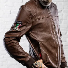 Holyfreedom Due Brown Leather Jacket