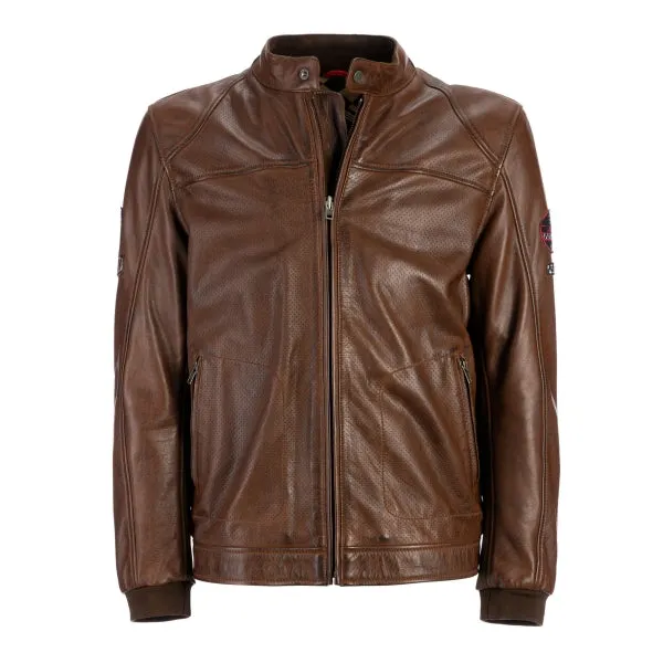 Holyfreedom Due Brown Leather Jacket