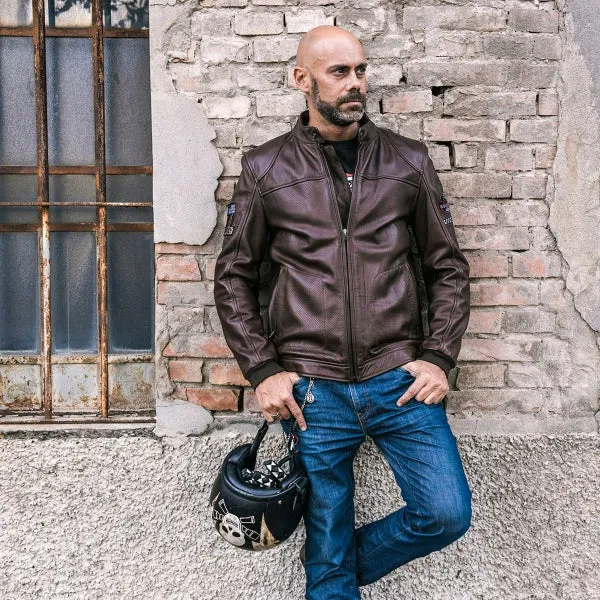 Holyfreedom Due Brown Leather Jacket