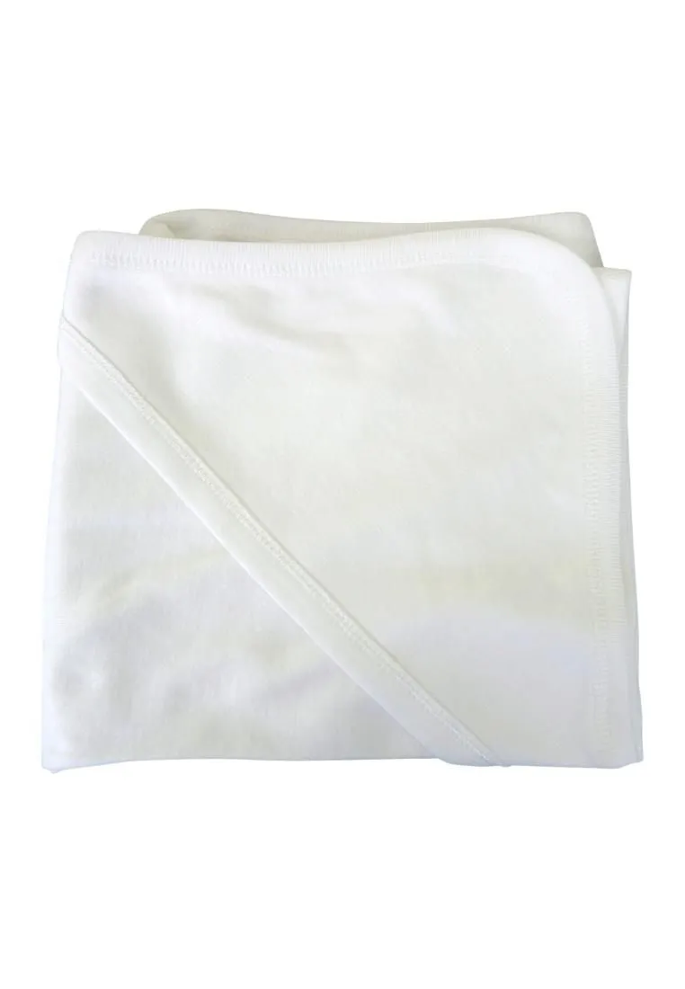 Landmark Hooded Blanket Free Size Plain Chief Value Cotton White