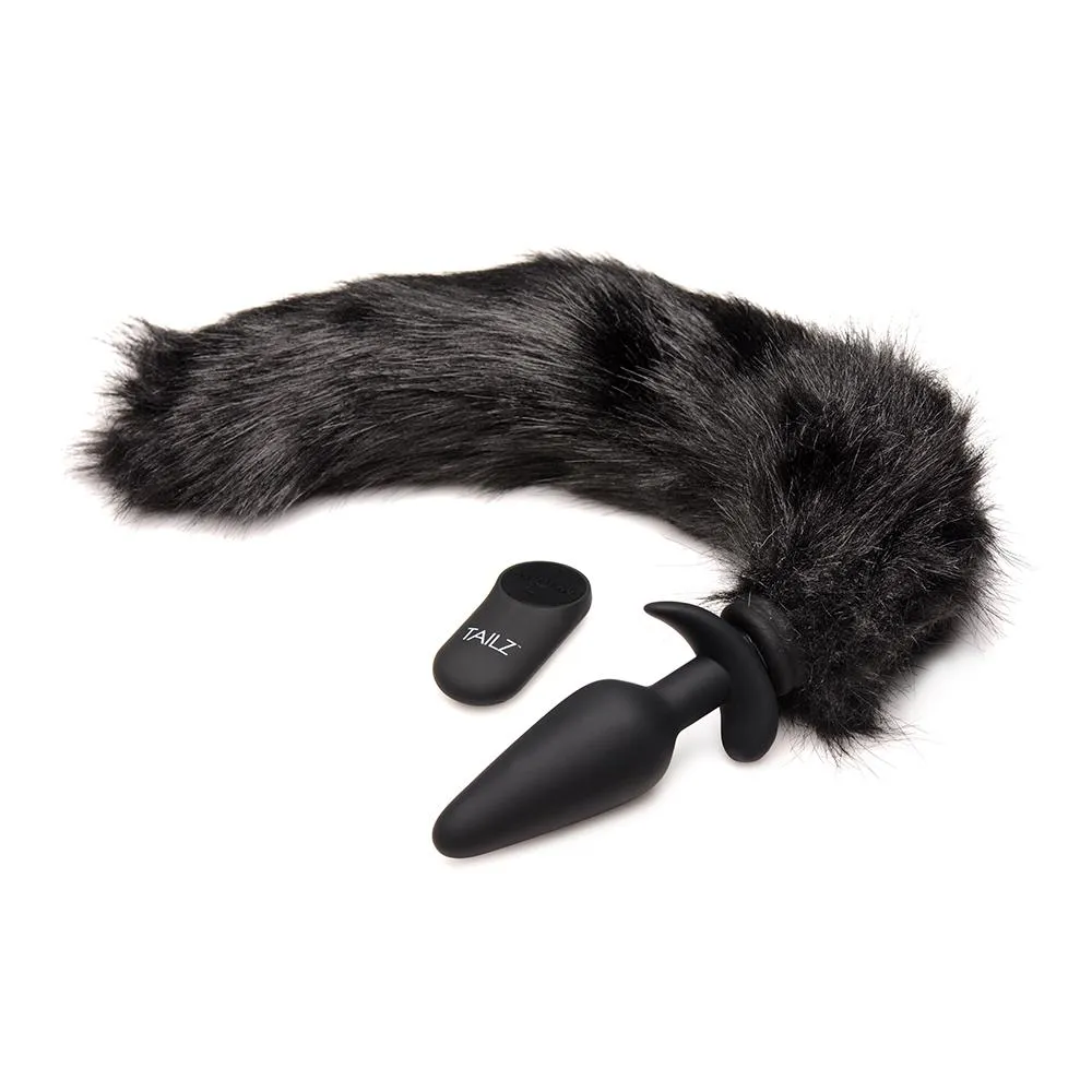 Large Vibrating Anal Plug with Interchangeable Fox Tail