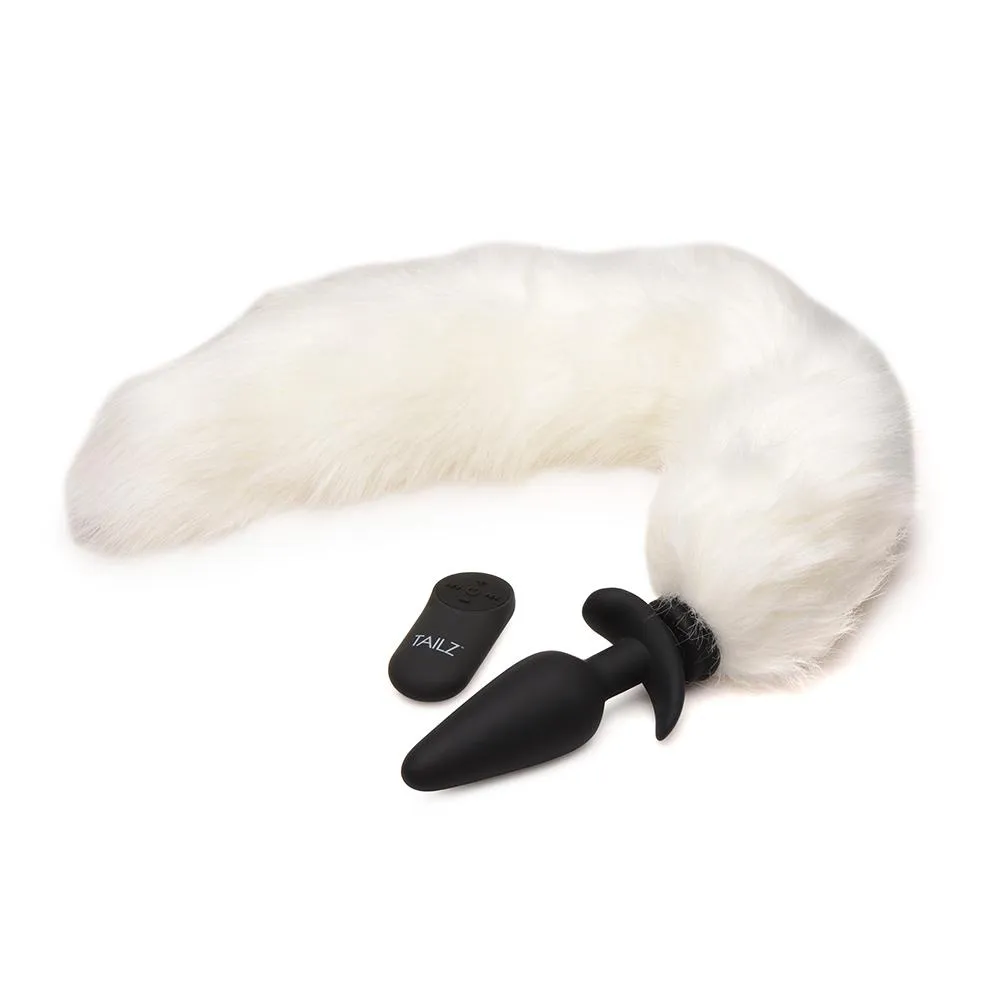 Large Vibrating Anal Plug with Interchangeable Fox Tail