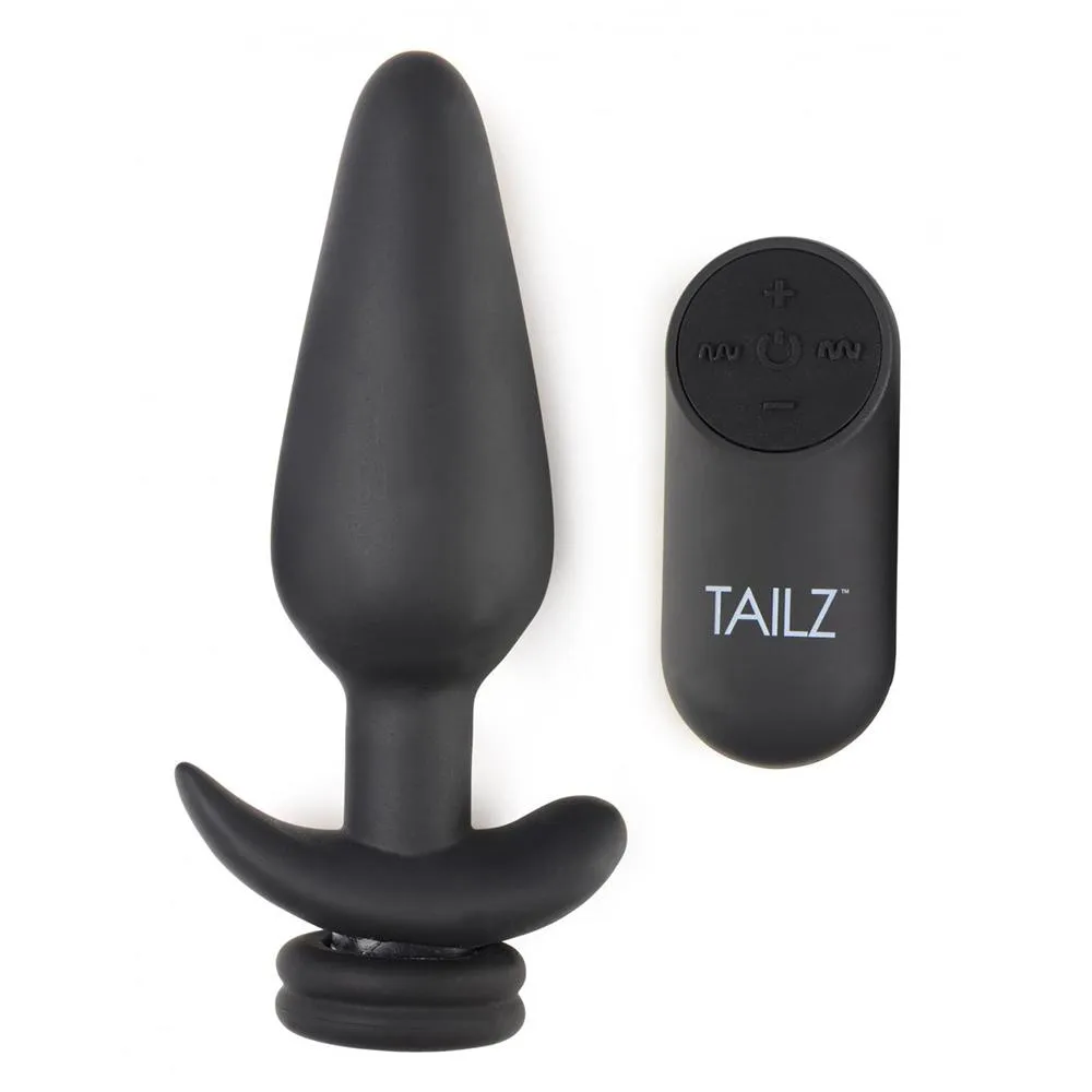 Large Vibrating Anal Plug with Interchangeable Fox Tail