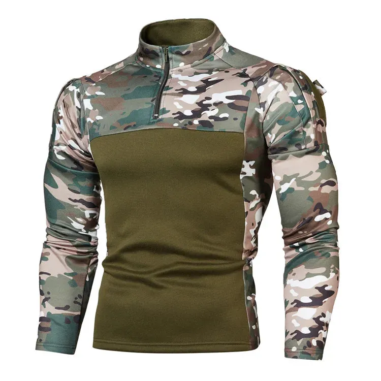 Mens Tactical Combat Sweatshirts Military Outdoor Camouflage Hoodies Man Army Clothes Camo Jogging Sweatshirt Long Sleeve Shirt