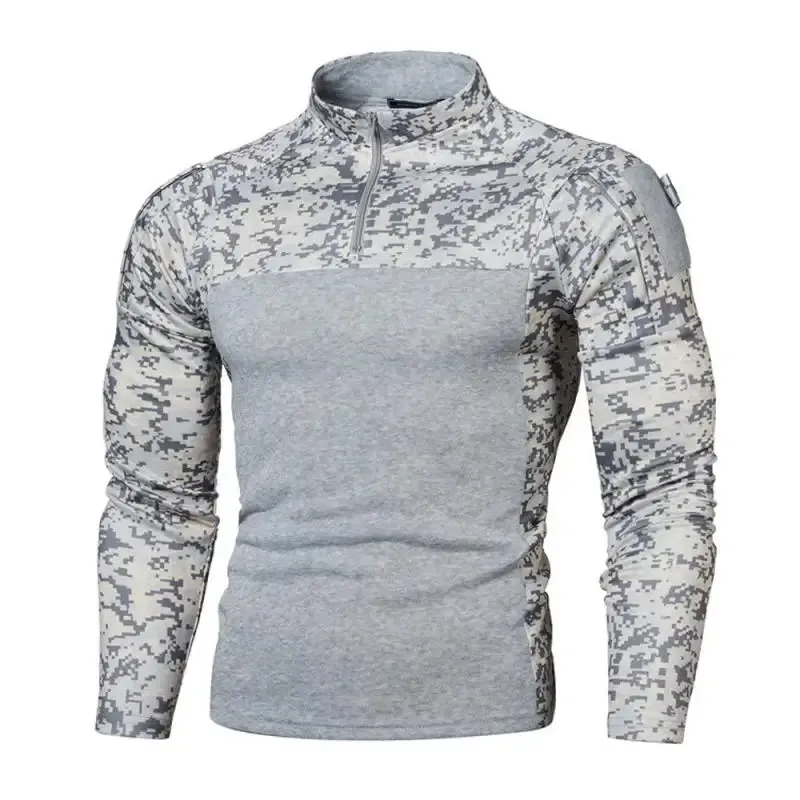 Mens Tactical Combat Sweatshirts Military Outdoor Camouflage Hoodies Man Army Clothes Camo Jogging Sweatshirt Long Sleeve Shirt