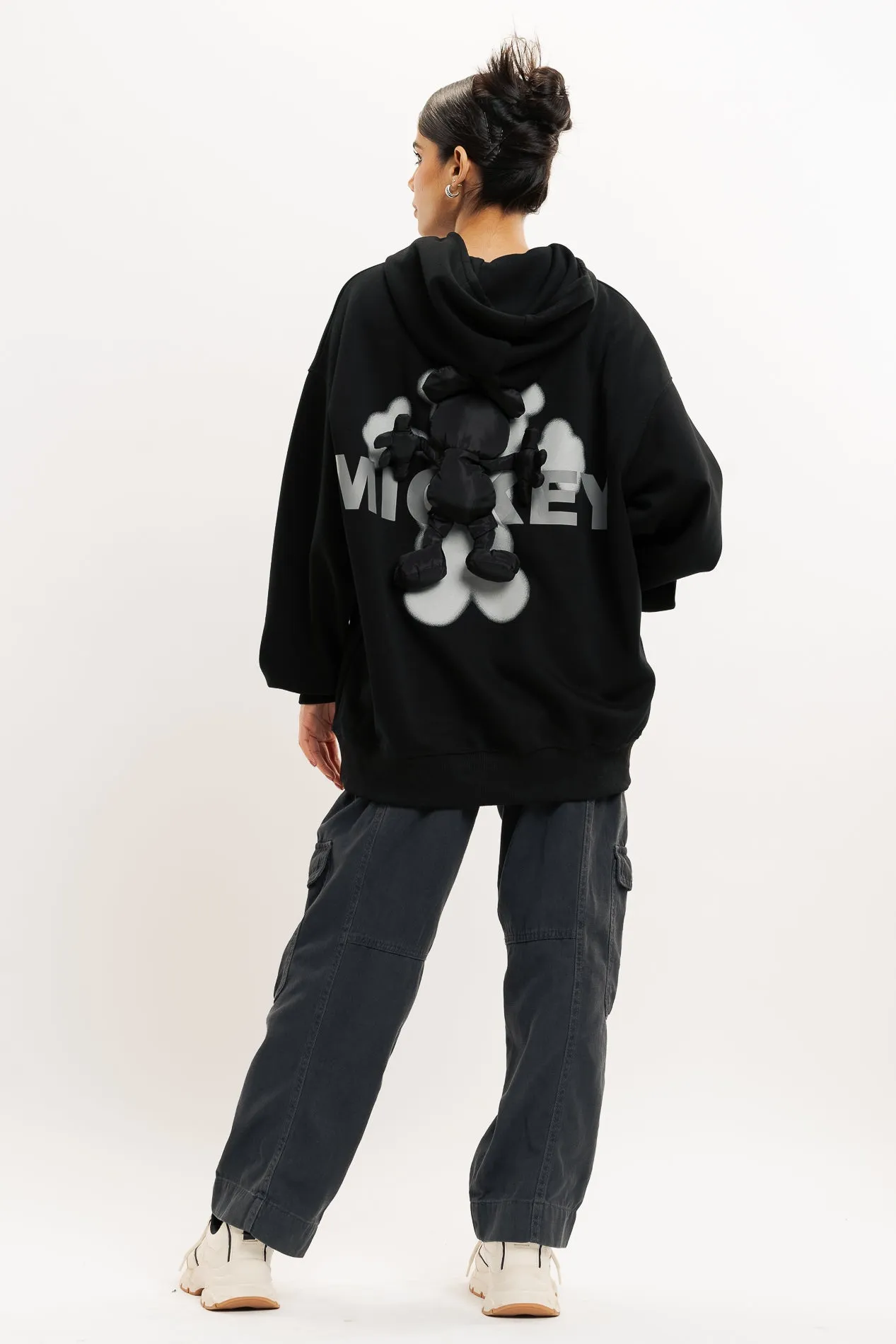 Mickey 3D Hoodie In Black