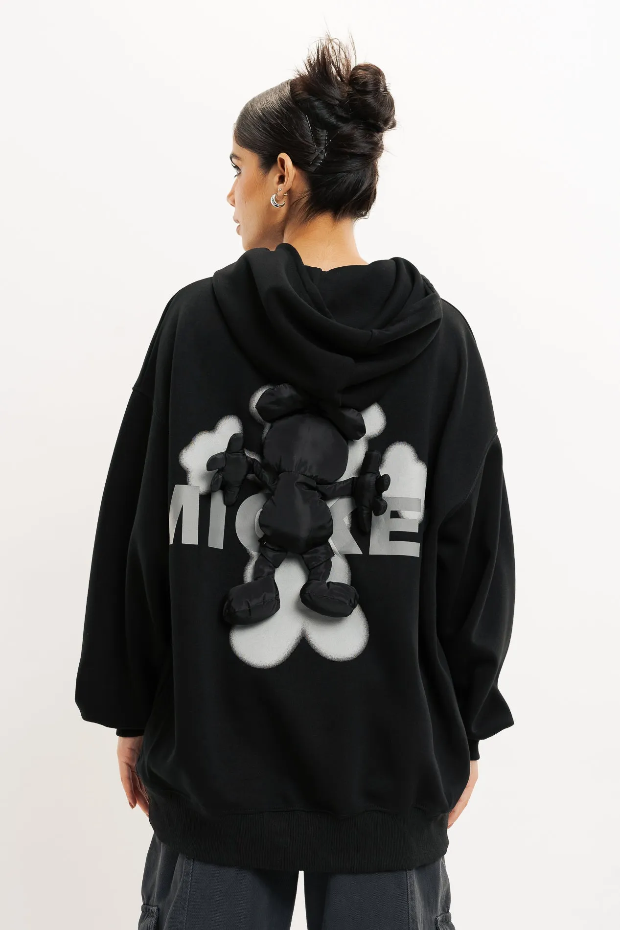 Mickey 3D Hoodie In Black