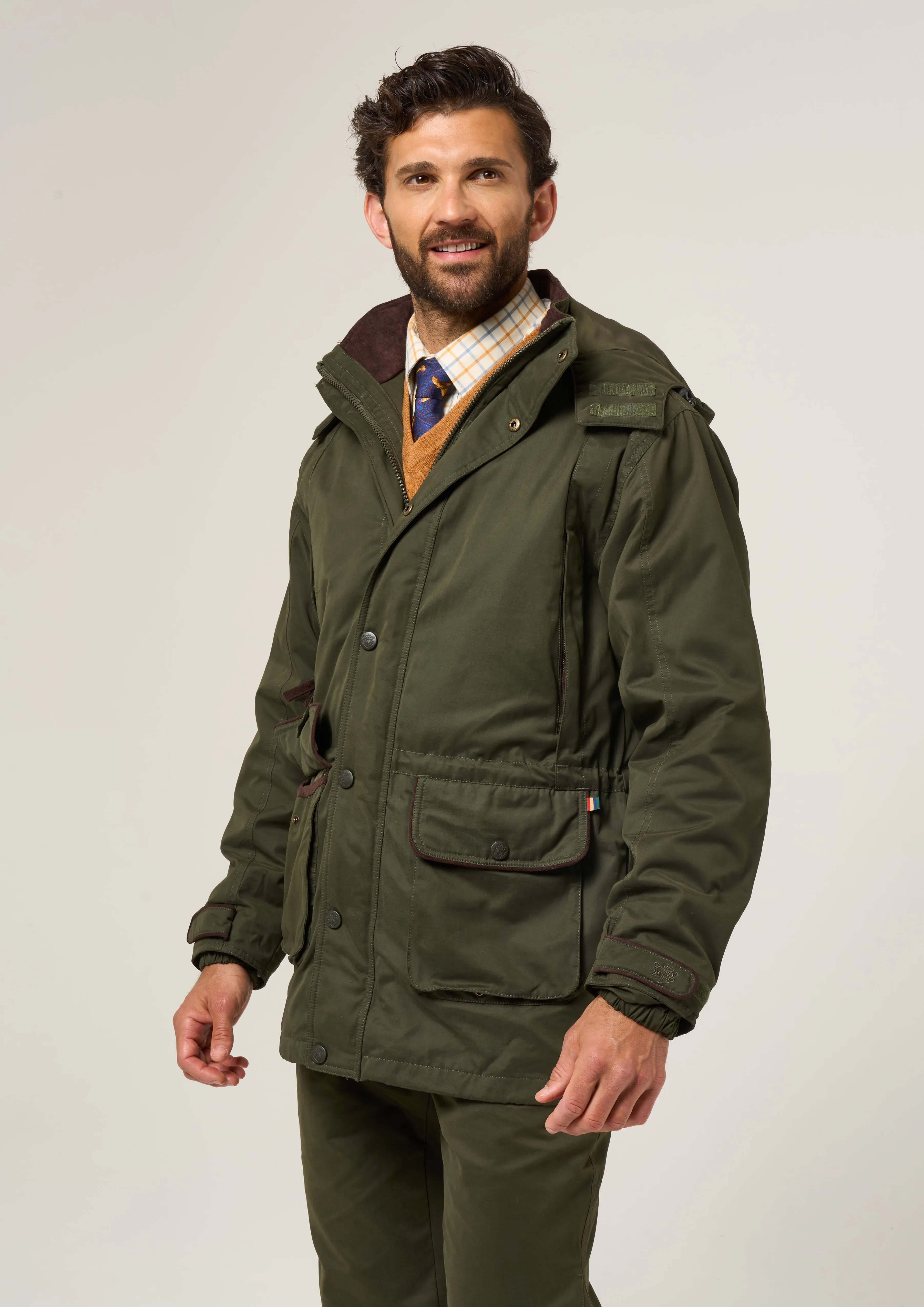 Milwood Men's Waterproof Shooting Coat In Olive - Shooting Fit