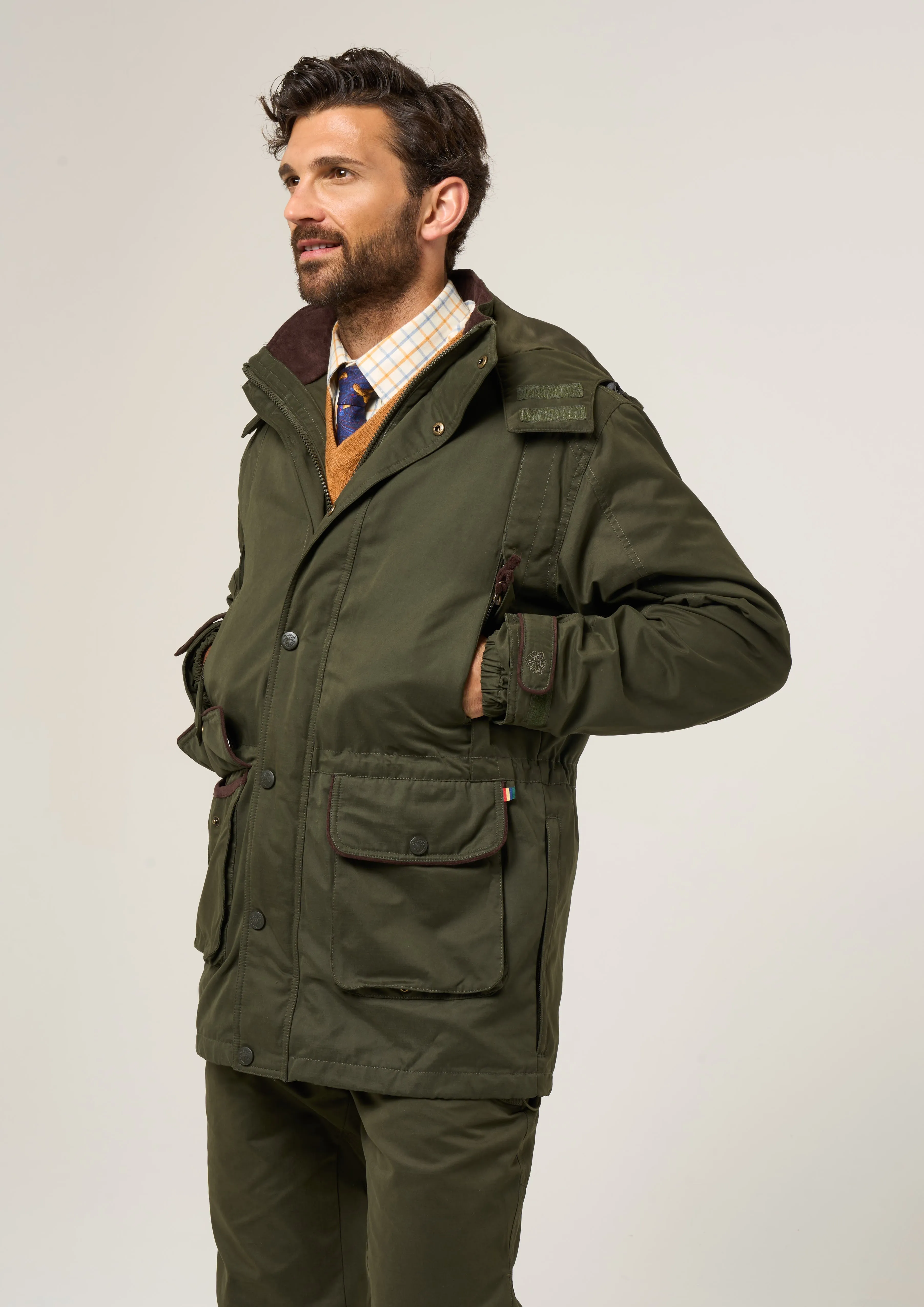 Milwood Men's Waterproof Shooting Coat In Olive - Shooting Fit