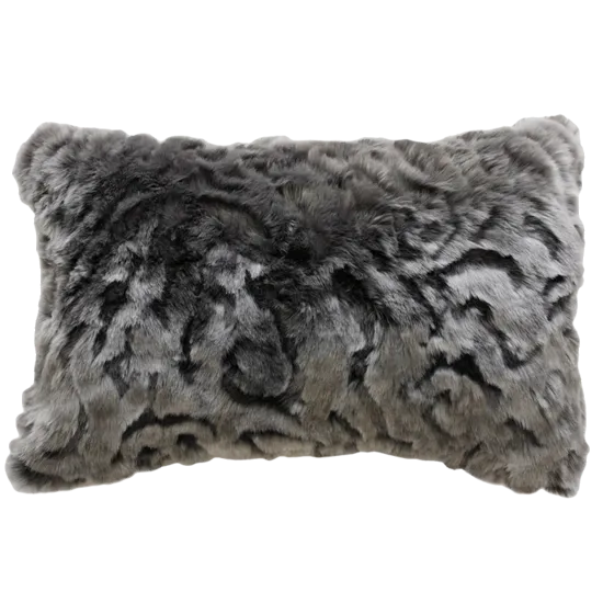 Pewter Chinchilla Faux Fur Rect