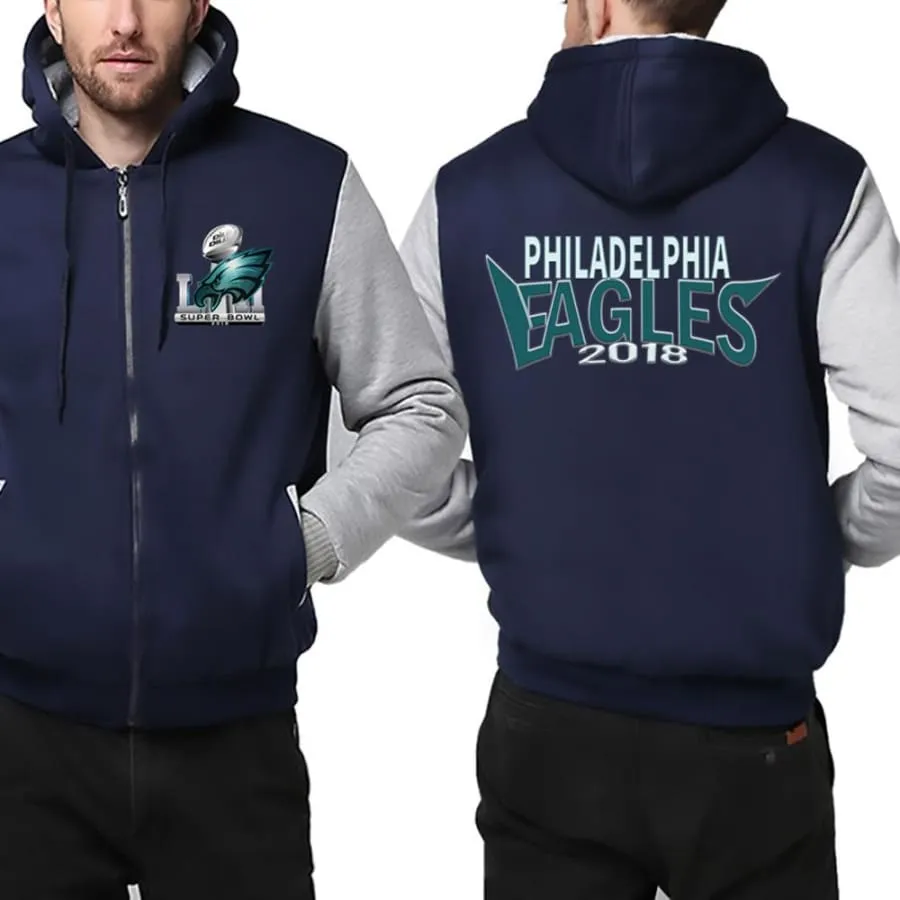 Philadelphia fans Jacket| nfl super bowl eagles Fan Varsity Jacket| Winter Coat (4 Colors)