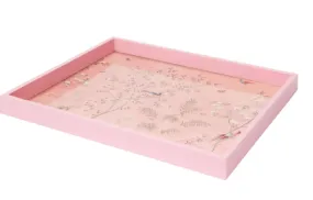 Pink Chinoiserie Tray, Medium