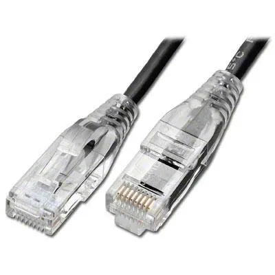 Slim Cat6 UTP Ethernet Patch Cord, 10' Black