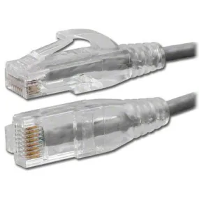 Slim Cat6 UTP Ethernet Patch Cord, 10' Gray