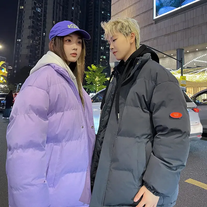 Two-piece Cotton-padded Thermal Wear Winter Hooded Couple jacket