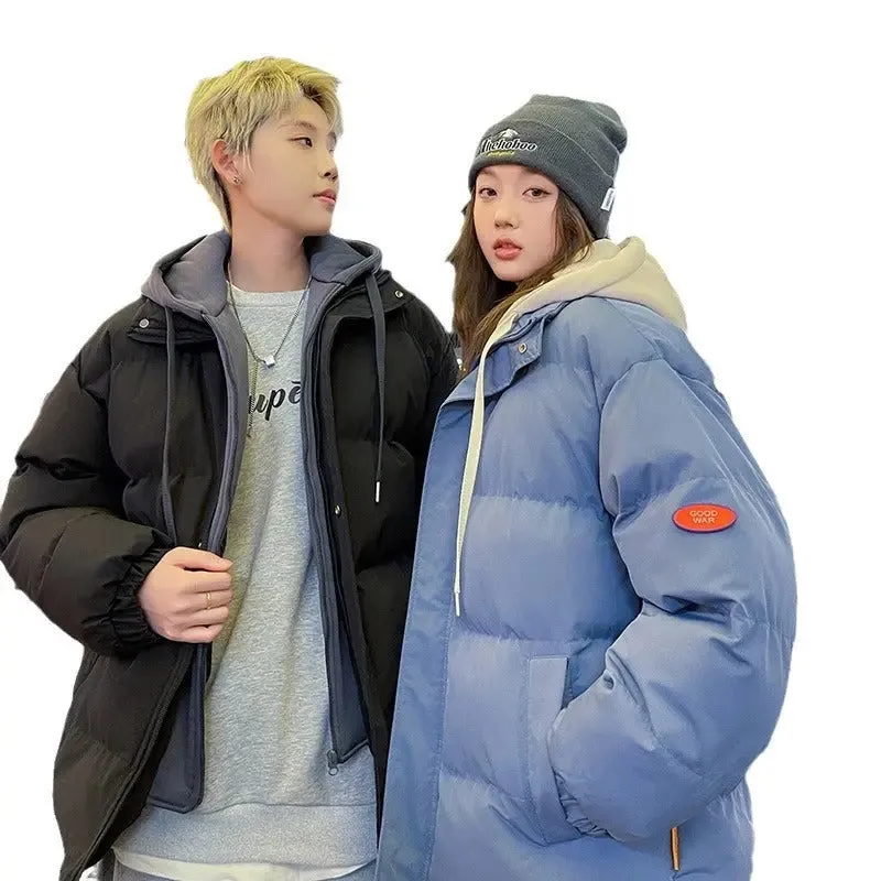 Two-piece Cotton-padded Thermal Wear Winter Hooded Couple jacket