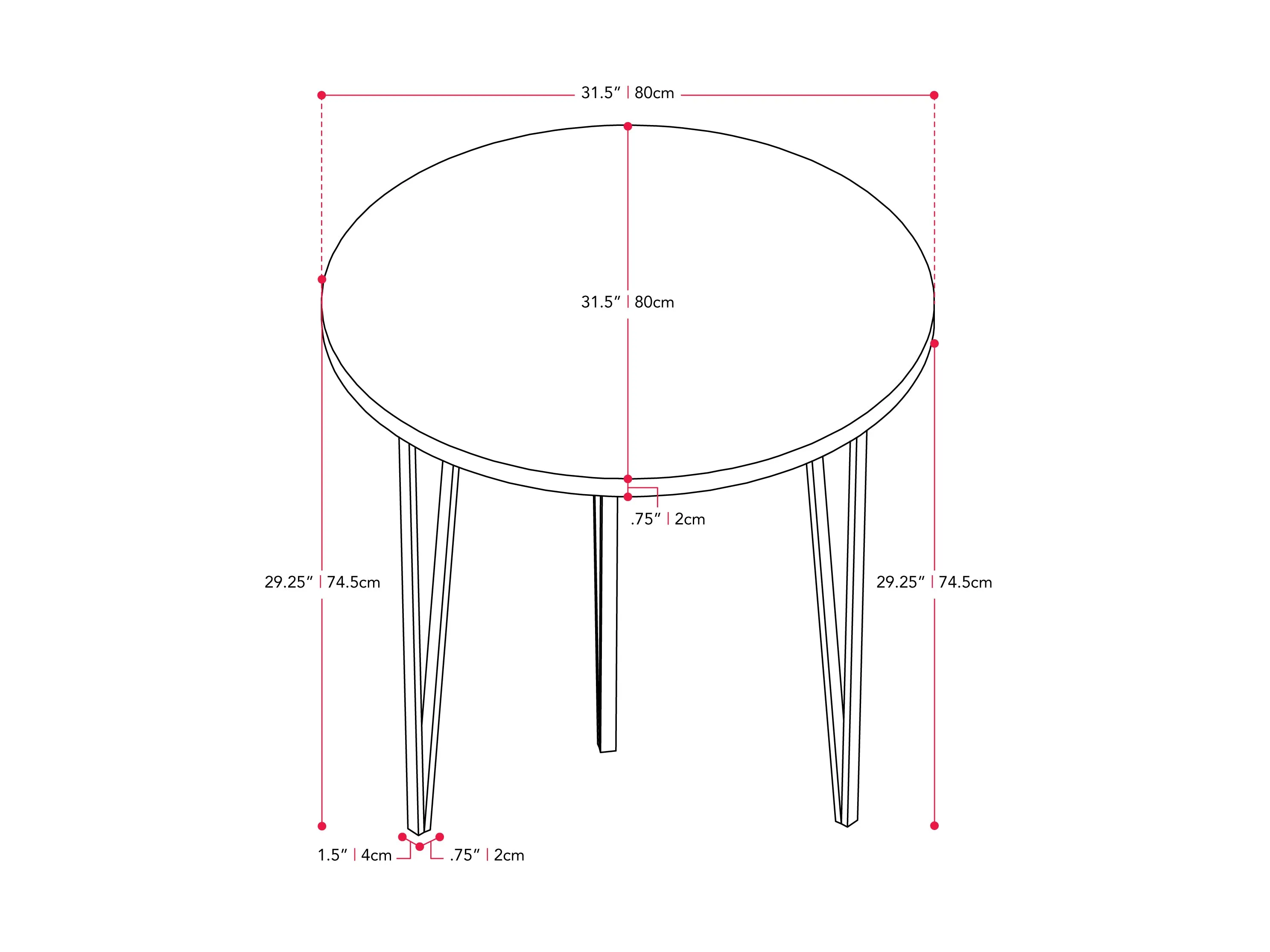 White Marble Small Round Dining Table