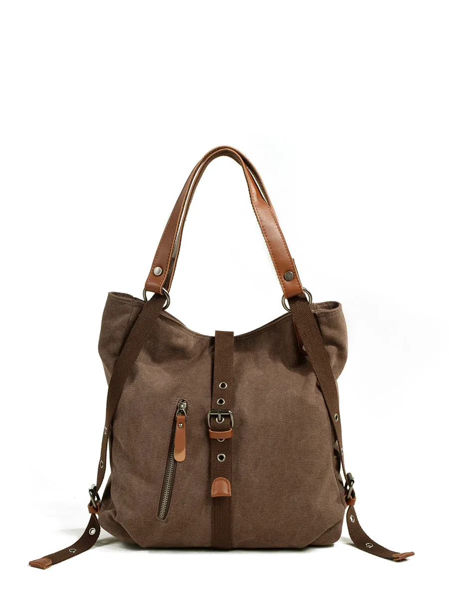 Women Casual Canvas Shoulder Bag Backpack