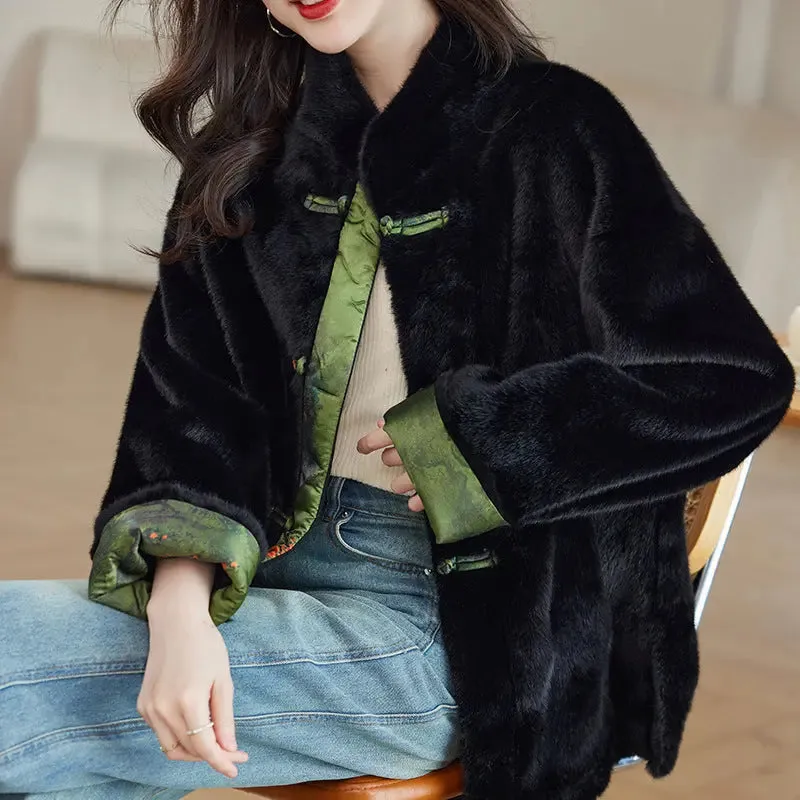 Women's Fur Chinese Style Traditional Coat